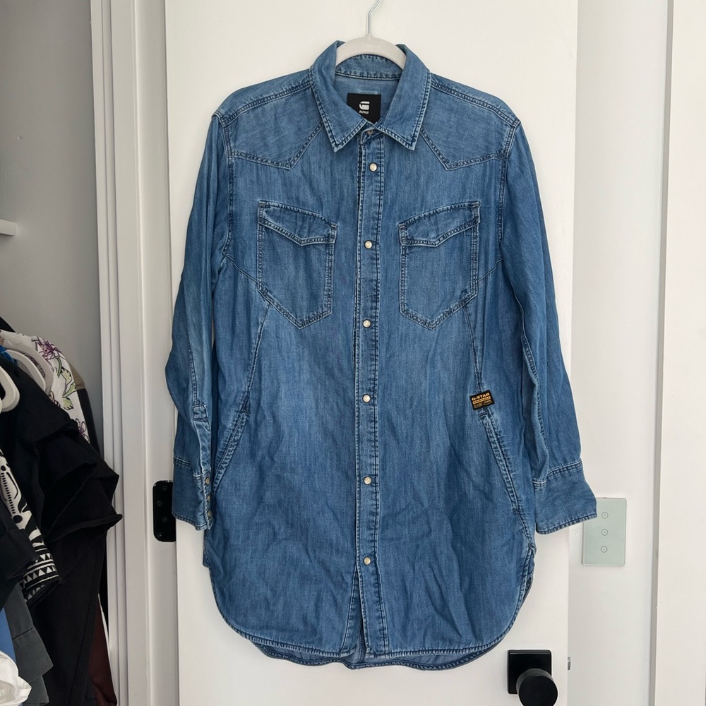 G-Star Blue Denim Button Down